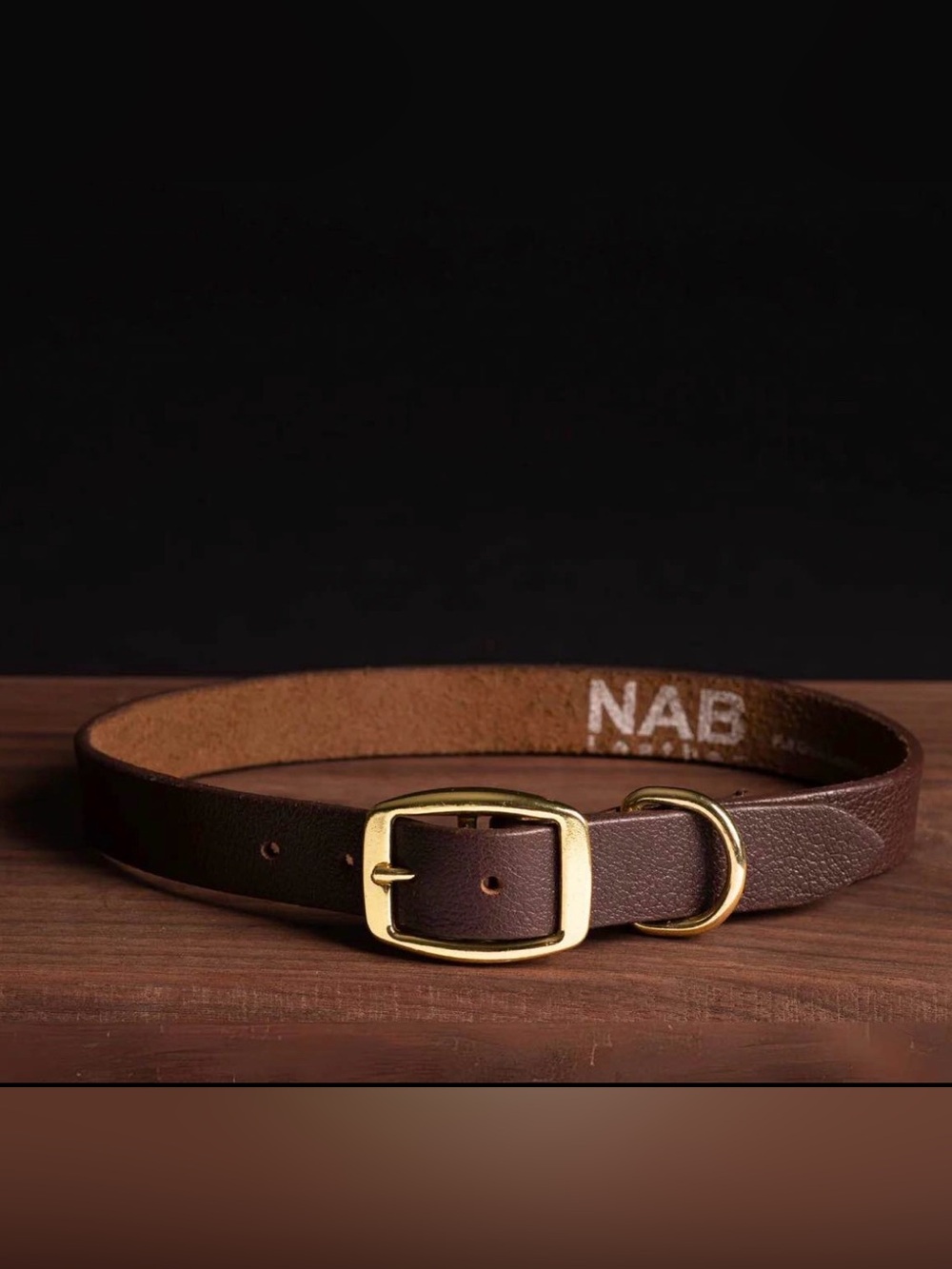 NAB Genuine Leather Dog Collar 14” ( Medium Dog )